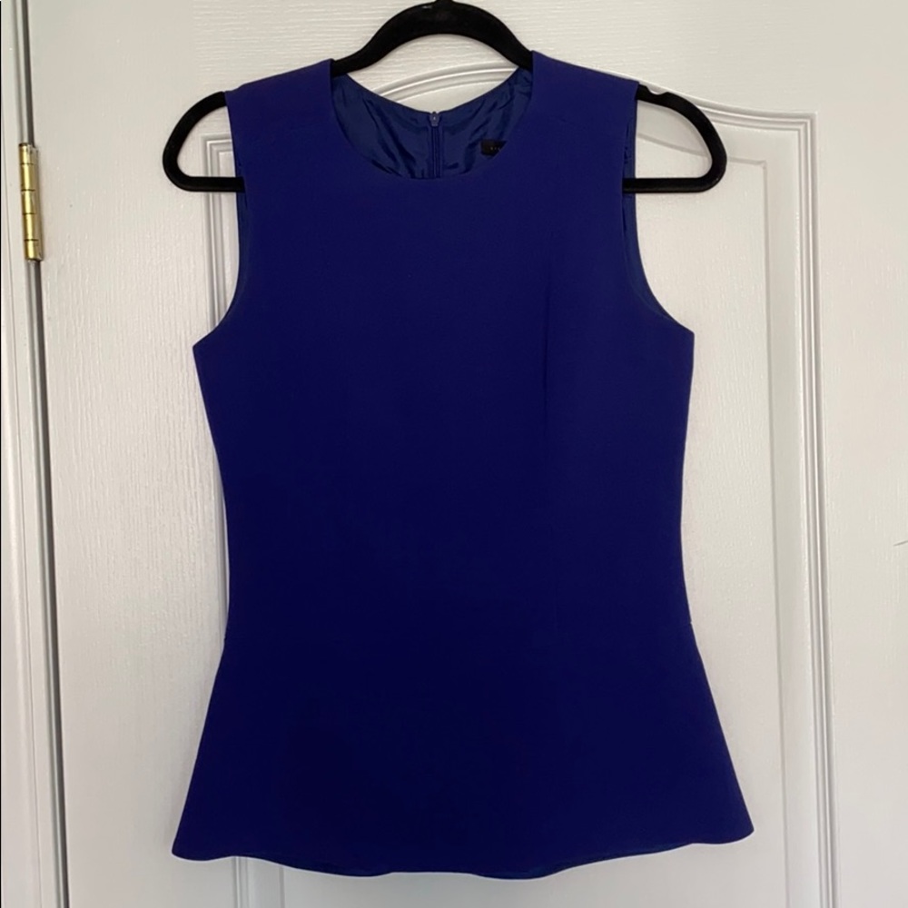 Victoria Beckham blue shell top, size 1
